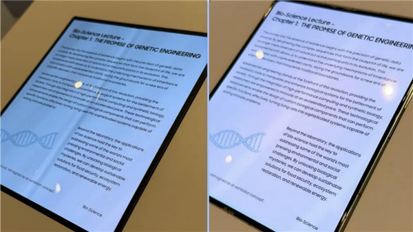 賭波：三星首款無折痕折曡屏麪板亮相 或用於蘋果新機